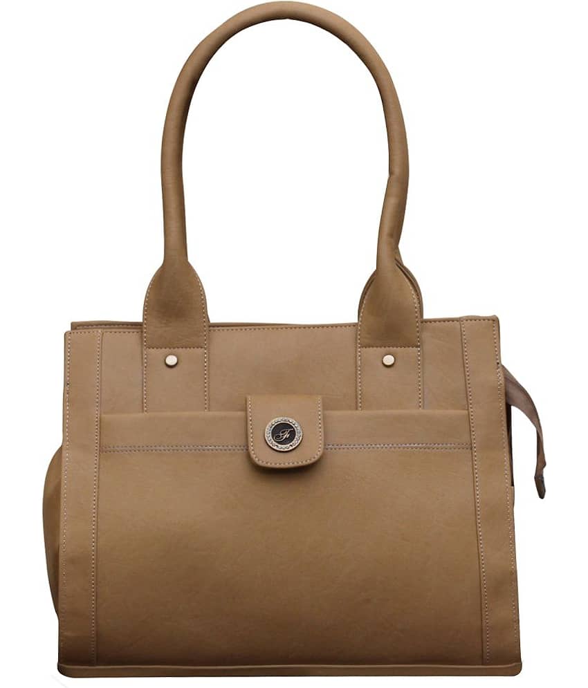 Fostelo Beige Faux Leather Shoulder Bag view 2