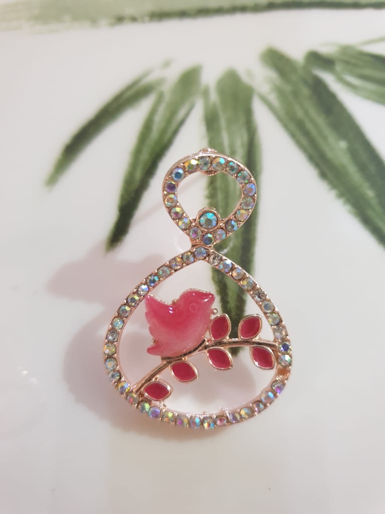 Elegant Rose Gold Crystal Bird-in-Cage Drop Earrings