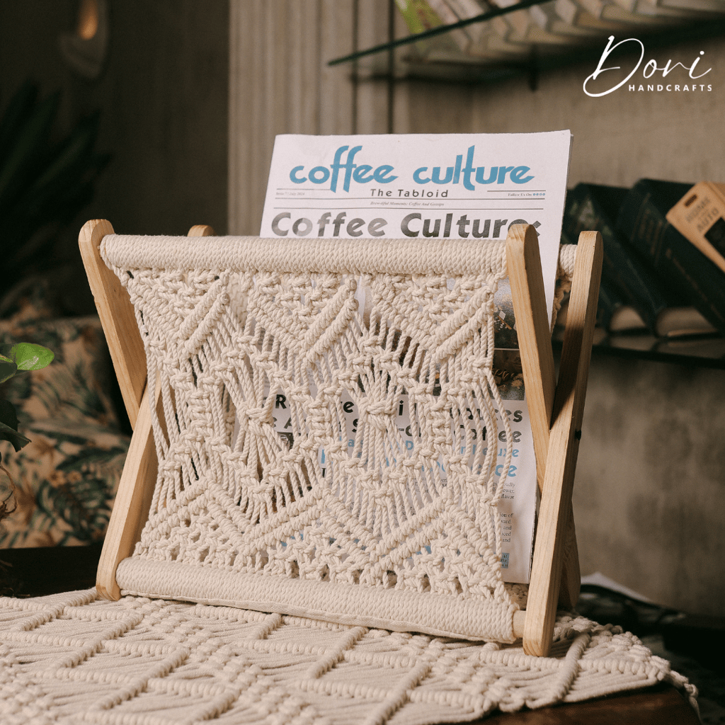 Macrame Magazine Holder view 2