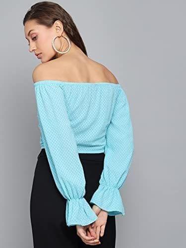 Kulfi Trendy Stylish Sleeve Solid Crop Top view 2