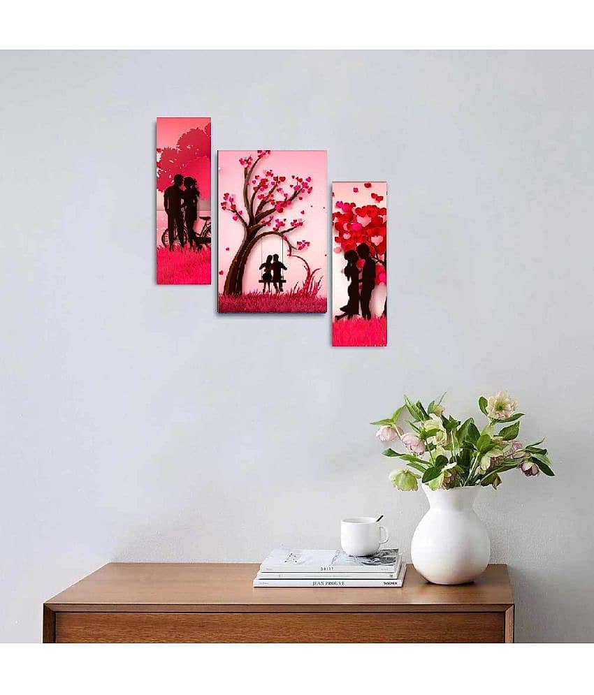 SNDArt Set Of 3 Lovely Couple Modern Art Wall Paintings For Living Room 12 x18 inch view 2