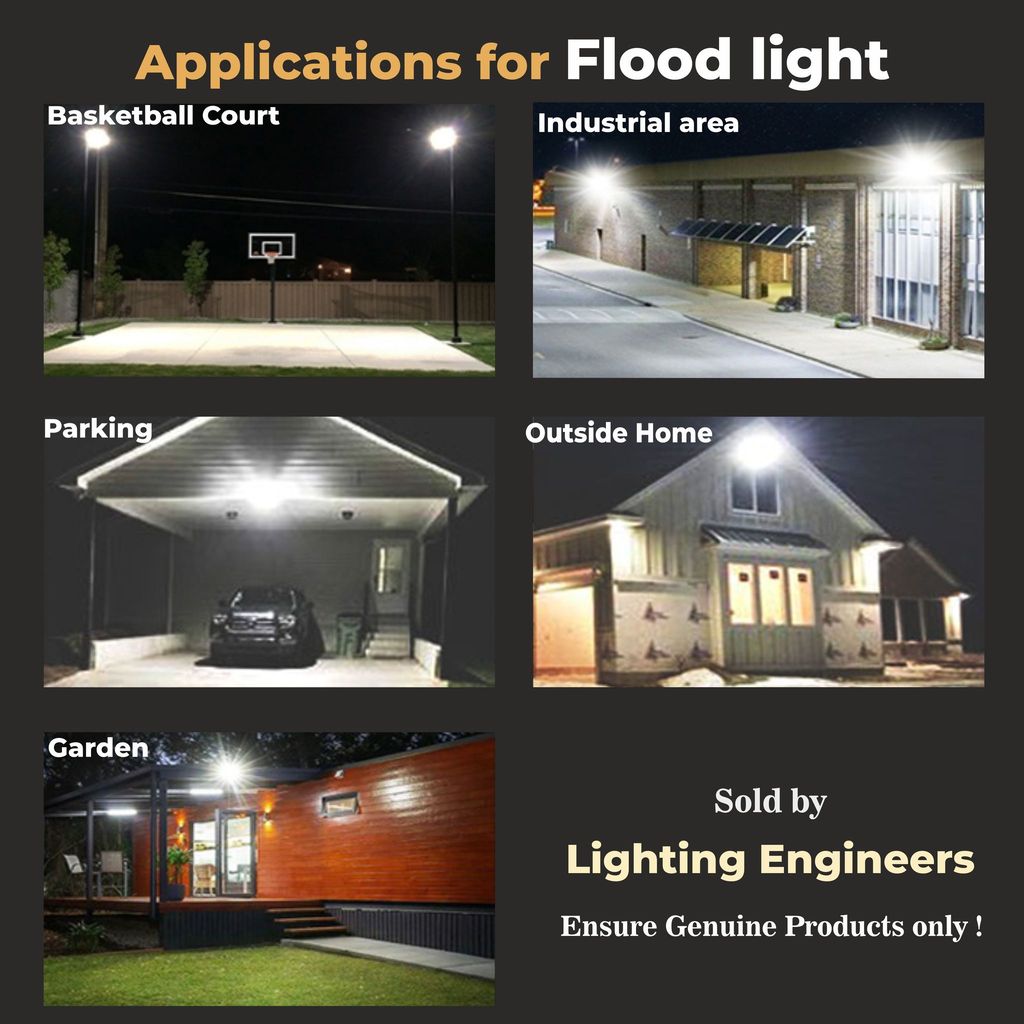 Forus 50W LED Flood Light with Motion Sensor, Auto On/Off | 2-Year Warranty, Waterproof Outdoor High Mast Light | Halogen Cool White for Factory, Garage, Parking, Garden, Shop, Warehouse, Tent | 1 PC view 2