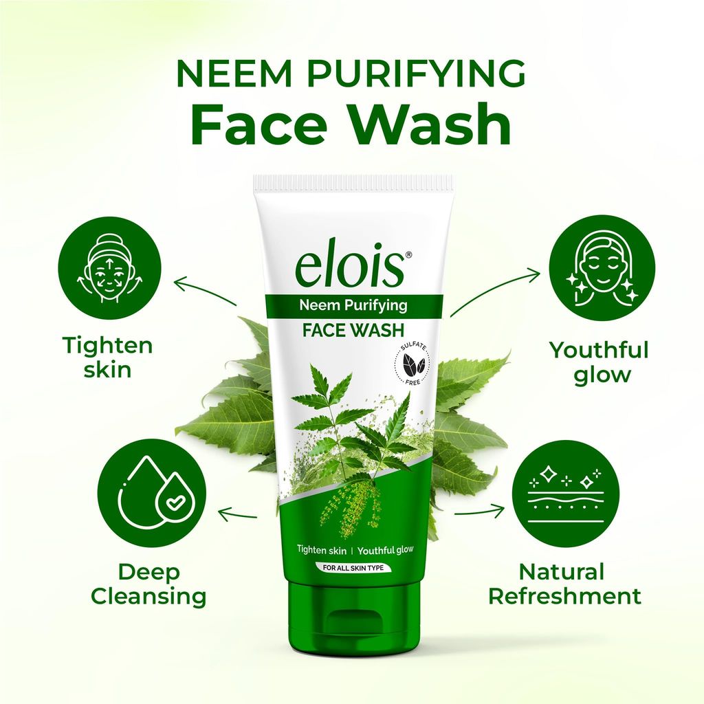 Elois Neem Purifying Face Wash Deep nourishment and Hydration for Radiant Skin Naturally, Remove Excess Oil, For Men & Women 100gm view 2
