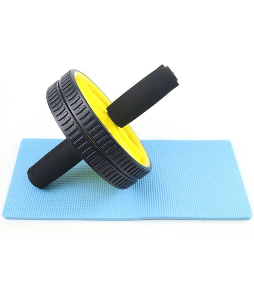 Manogyam Double wheel AB Roller Abdominal Double Wheel Ab Roller Gym view 2