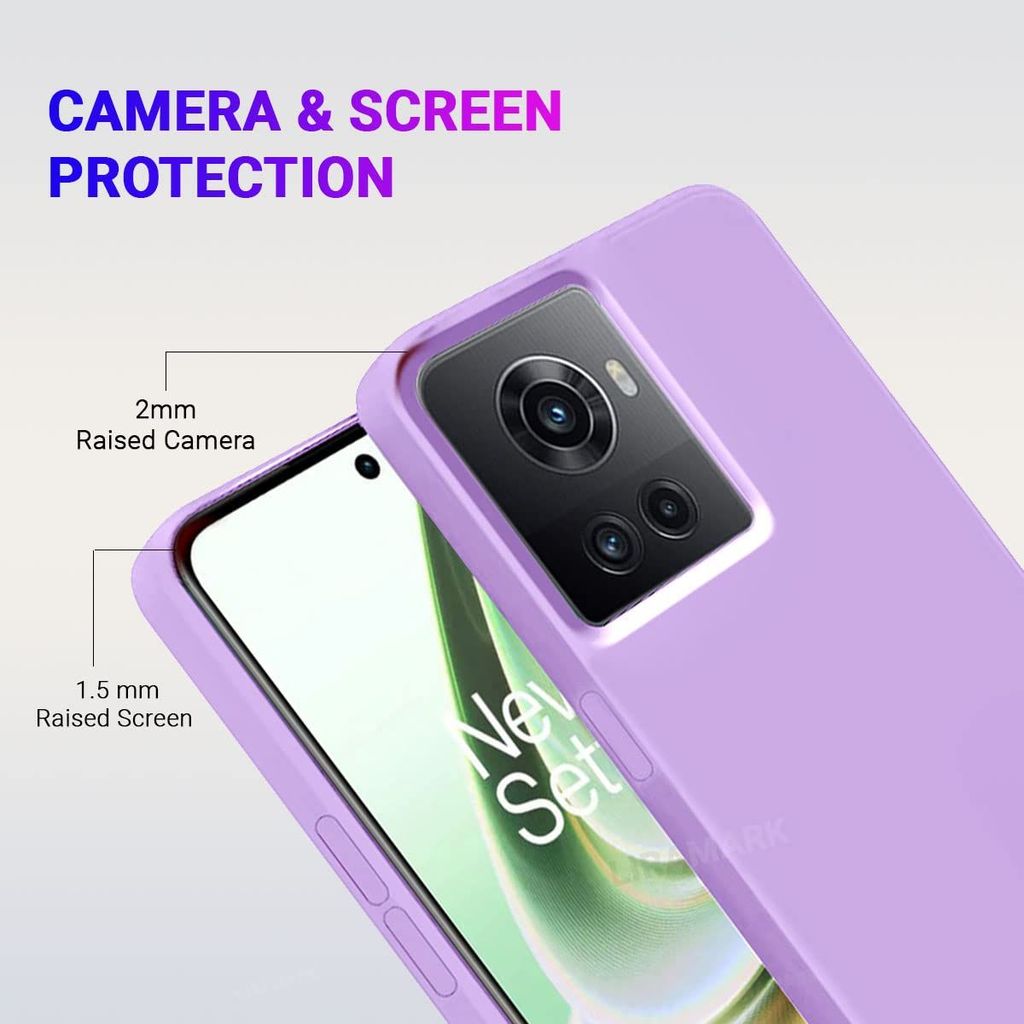 LIRAMARK Liquid Silicone Soft Back Cover Case for OnePlus 10R 5G / 1+10R 5G view 2