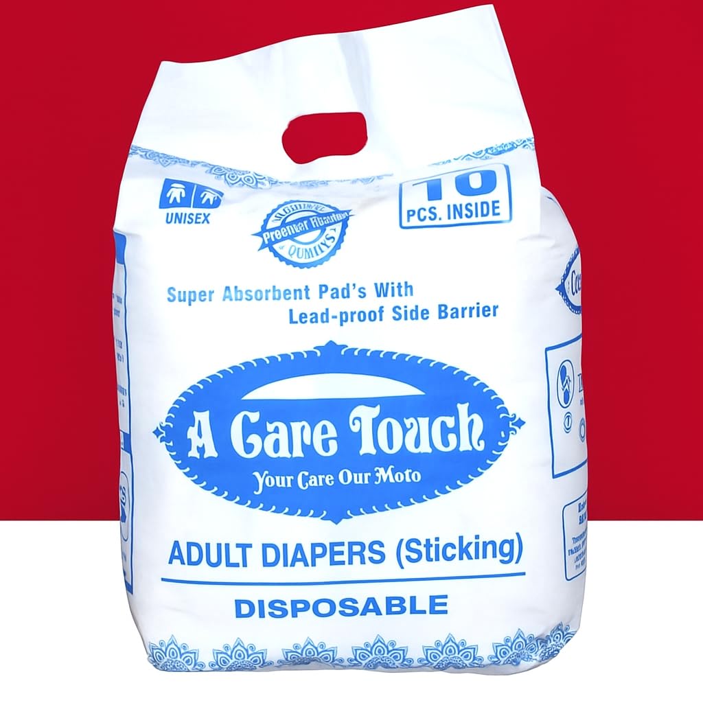 ACT Adult Diaper M Size 28-44 Inches | Sticker Tape Style Diapers for Men & Women | Soft Leak Proof & Super Absorbent Adult Diaper for Old Age, Bedridden, Incontinence | Pack of 3 Medium Size view 2