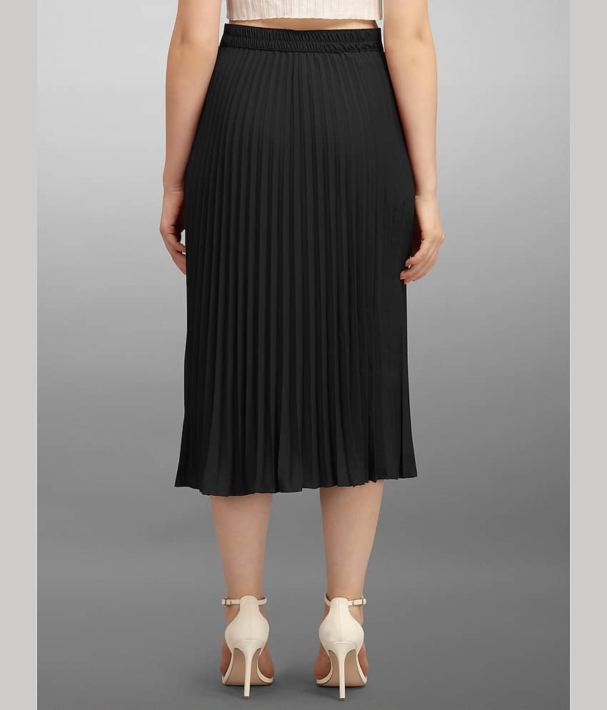 KZULLY - Black Crepe Women's Flared Skirt ( Pack of 1 ) view 2