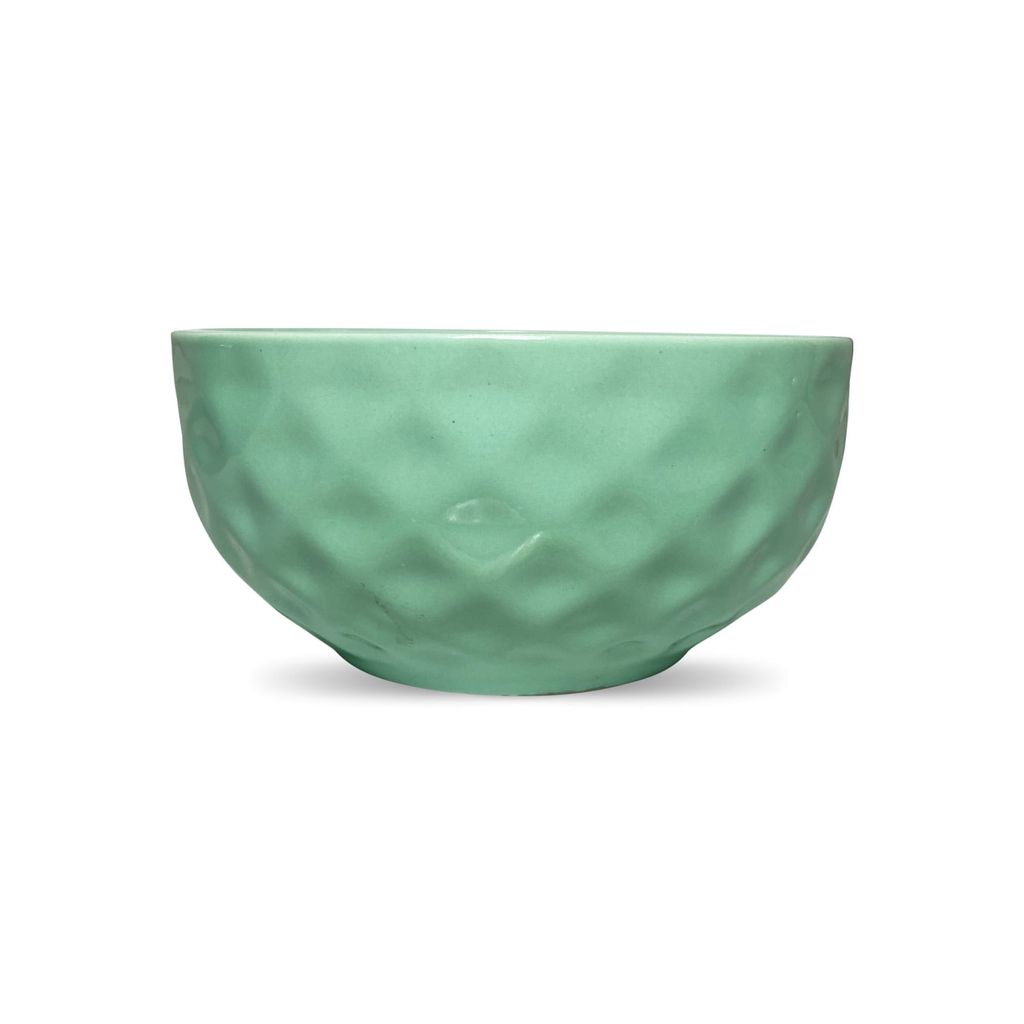 Ceramic Dining Green Diamond Shaped Ceramic Soup/Cereal Bowls- Set of 2 view 2