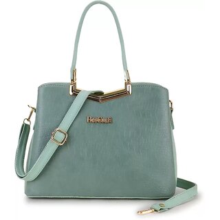 LAIK Handbags for Women Premium PU Leather Shoulder Bags Latest Trendy Design Bag Top Handle Stylish Bag For Ladies Pista