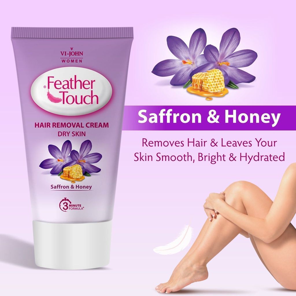 Vi-John Feather Touch Hair Removal Cream Pack Of 5, Rose 40 GM, Sandal 40 GM, Honey 40 GM, Lime 40 GM, Haldi Chandan 40 GM( 200 GM Set Of 5) view 2