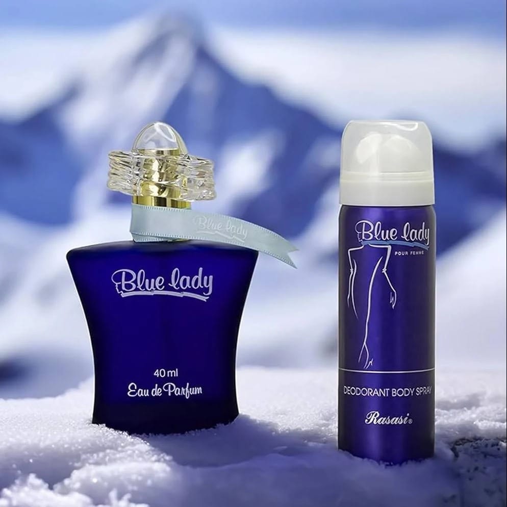 Rasasi Blue Lady Eau De Parfum 40ml With Free Deodorant Spray Long Lasting Floral Designer Perfume for Women view 2