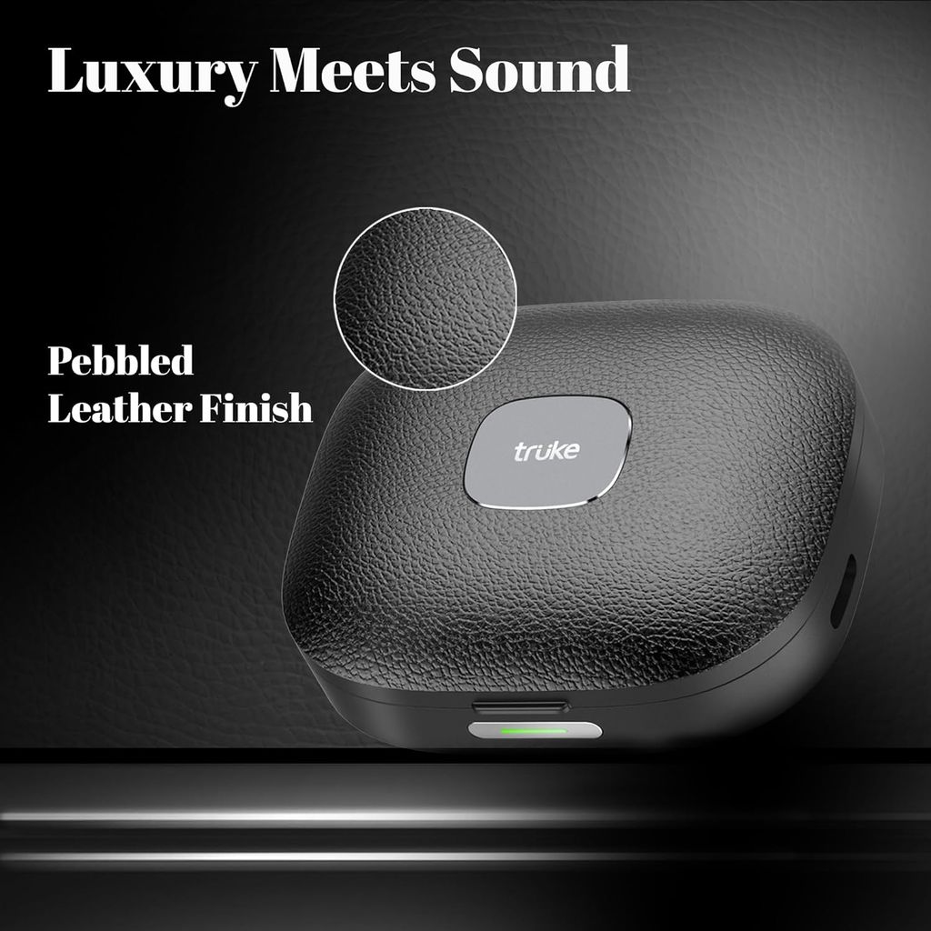 truke Mega 9 New Launch True Wireless in Ear Earbuds W/ 24-Bit Lossless Spatial Audio, 70H Battery Fast Charge Ear Buds (Charcoal Black) view 2