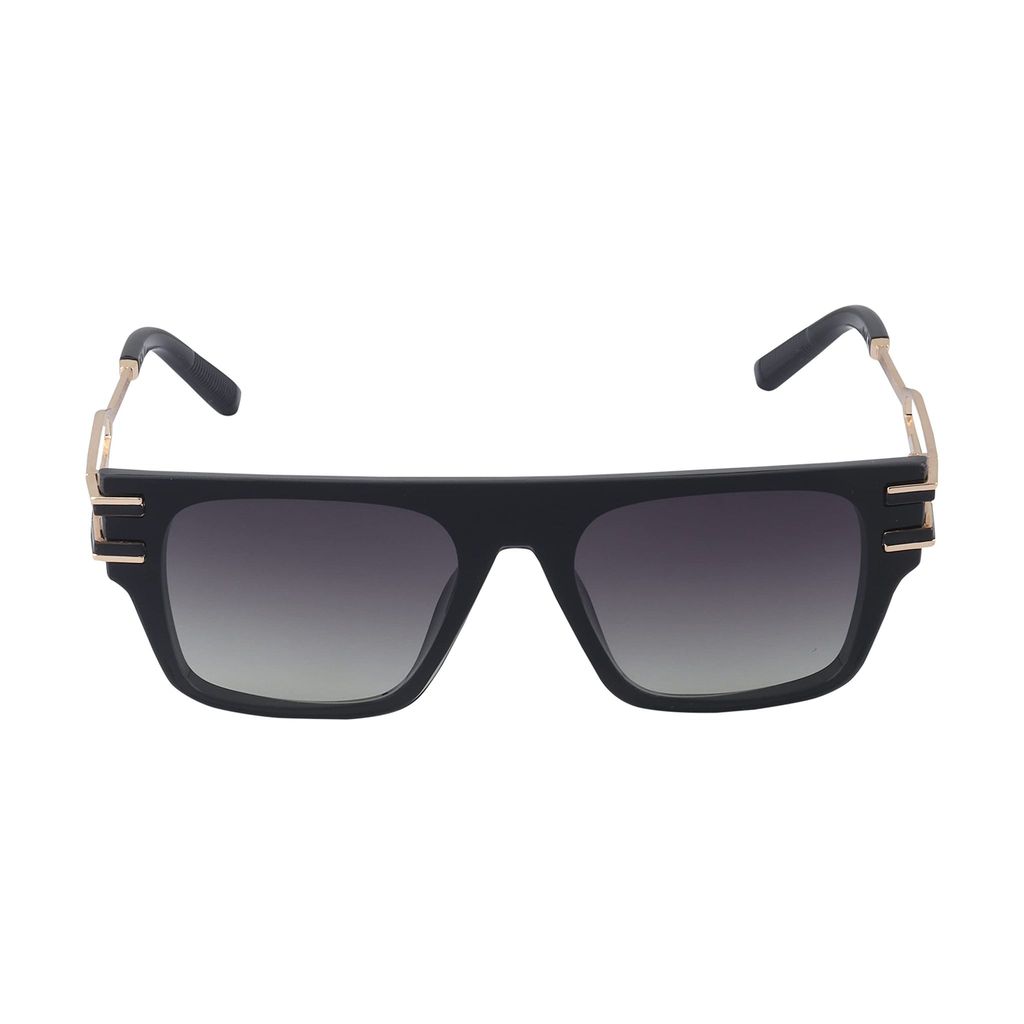 4Flaunt Rimless Retro Square Branded Latest & Stylish Sunglasses 100% UV Protected Metal & Polycarbonate Shades For Men & Women Medium (Black, Green) view 2