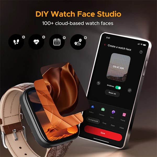 boAt Ultima Chronos with 1.96″ AMOLED Display Smartwatch view 2