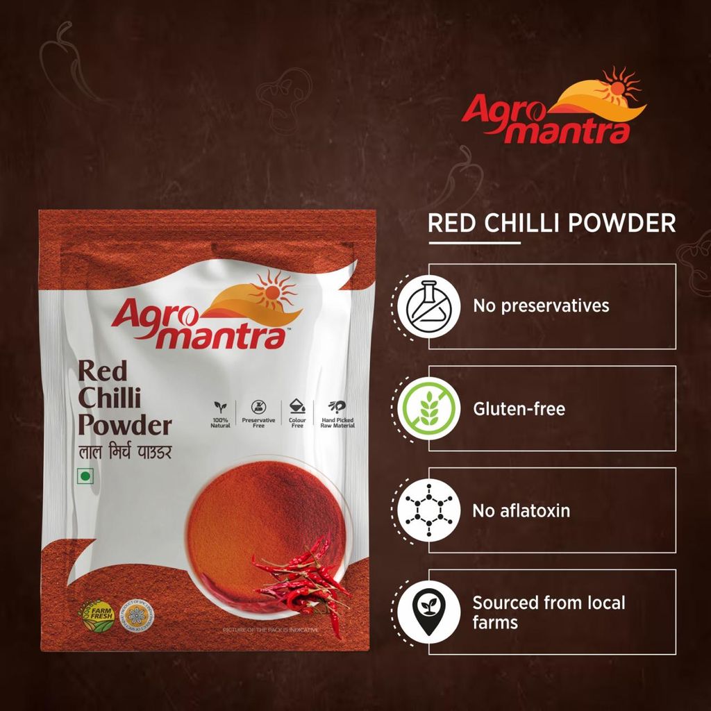 Agro Mantra Red Chilli And Turmeric Powder 500gm Each (pack of 2) view 2