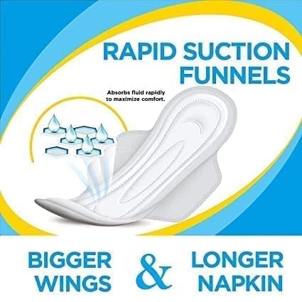 Extra Care Black Maxi Sanitary Pads for Women | Skin Friendly, Odour free Sanitary Napkins (40 Sanitary Pads + 10 Panty Liners, Size 2XL) view 2
