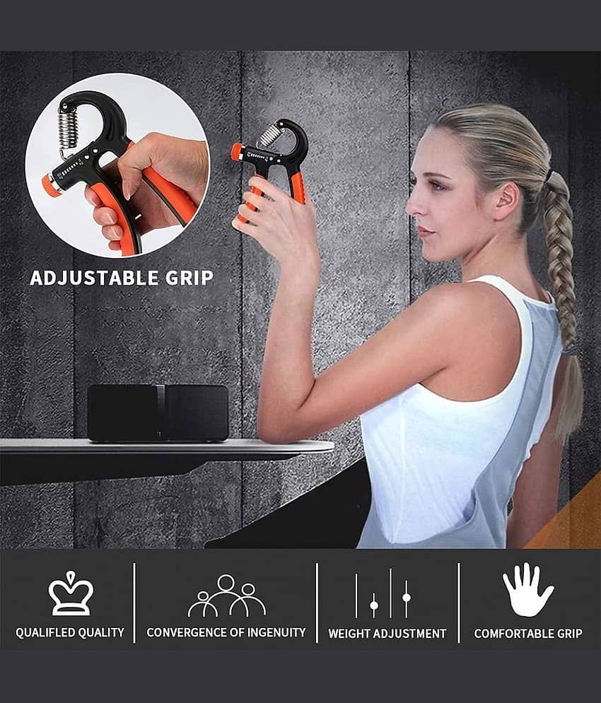 HORSE FIT R Shape Adjustable Premium Hand Gripper, With Finger Exerciser Gripper For Veins|Gym Equipment|Hand Exercise Equipment For Men & Women Gym Equipment view 2