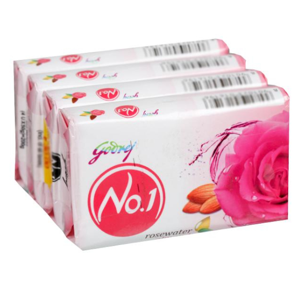 Godrej No 1 Rosewater Soap 400 Gms (Pack of 4)