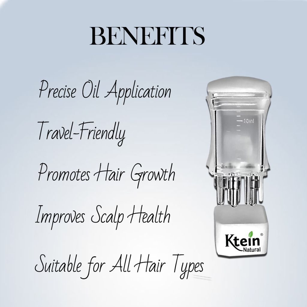 Ktein Hair Oil Applicator Comb – Smooth Root Comb with 10ml Scale Control for Scalp Oil & Anti-Hair Loss Treatment view 2