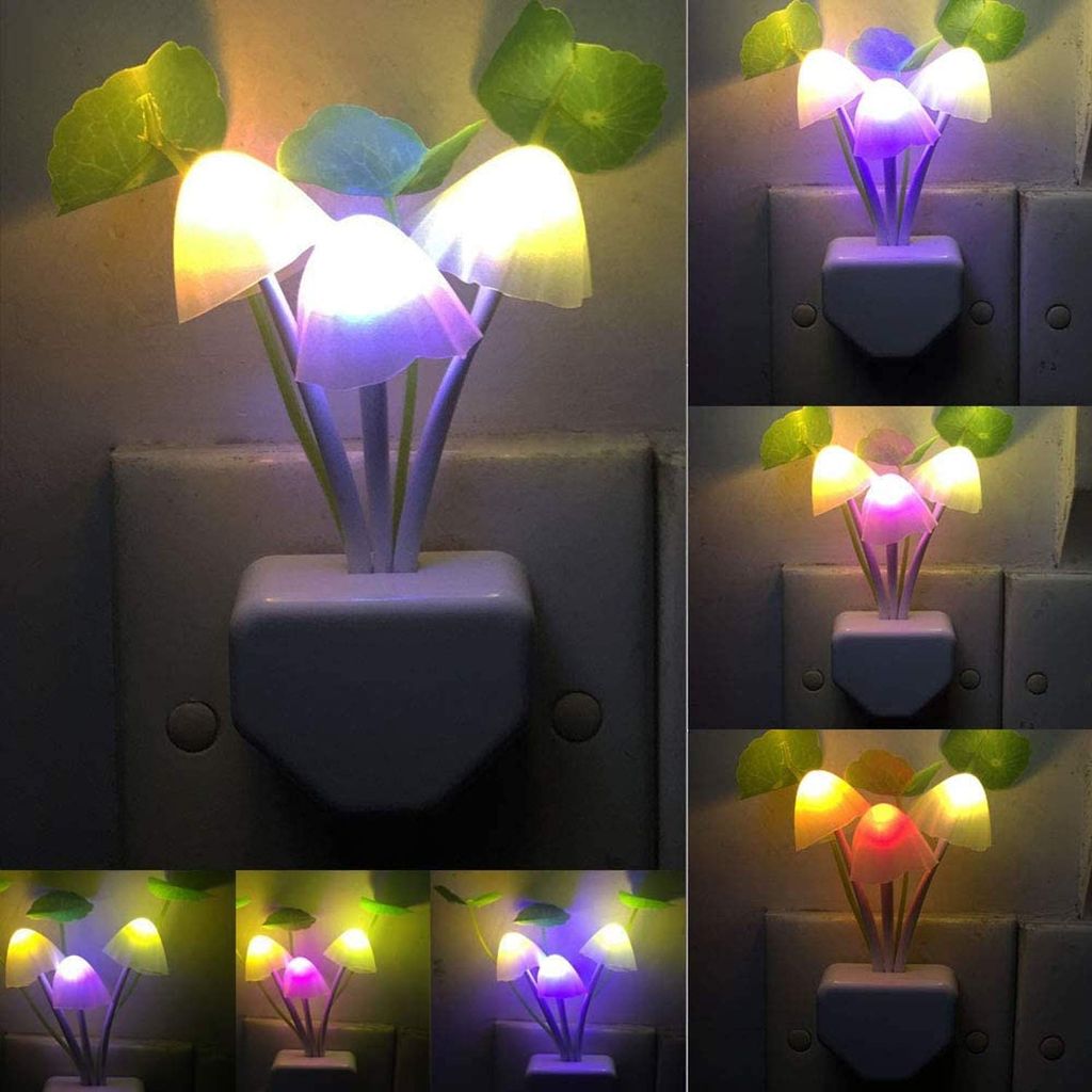 Elecsera Mushroom Light autometic Sensor Night lamp Night Lamp Night Lamp (11 cm, Multicolor) Pack of 2 view 2