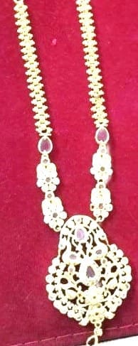 Stunning Ruby and Diamond Long Necklace Set view 2