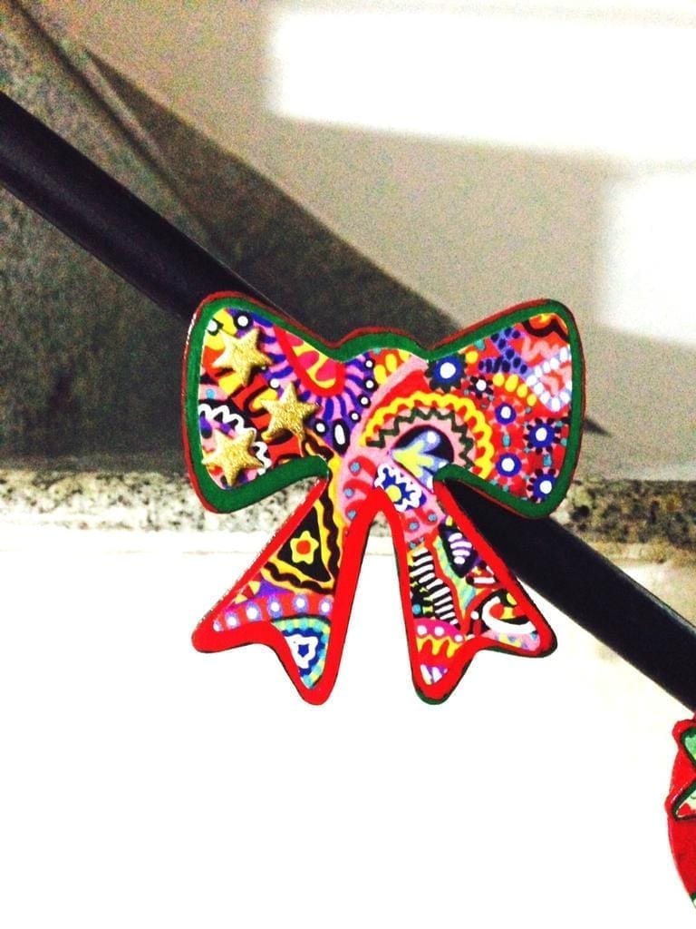 XMas Special Fancy Bow Fridge Magnet view 2