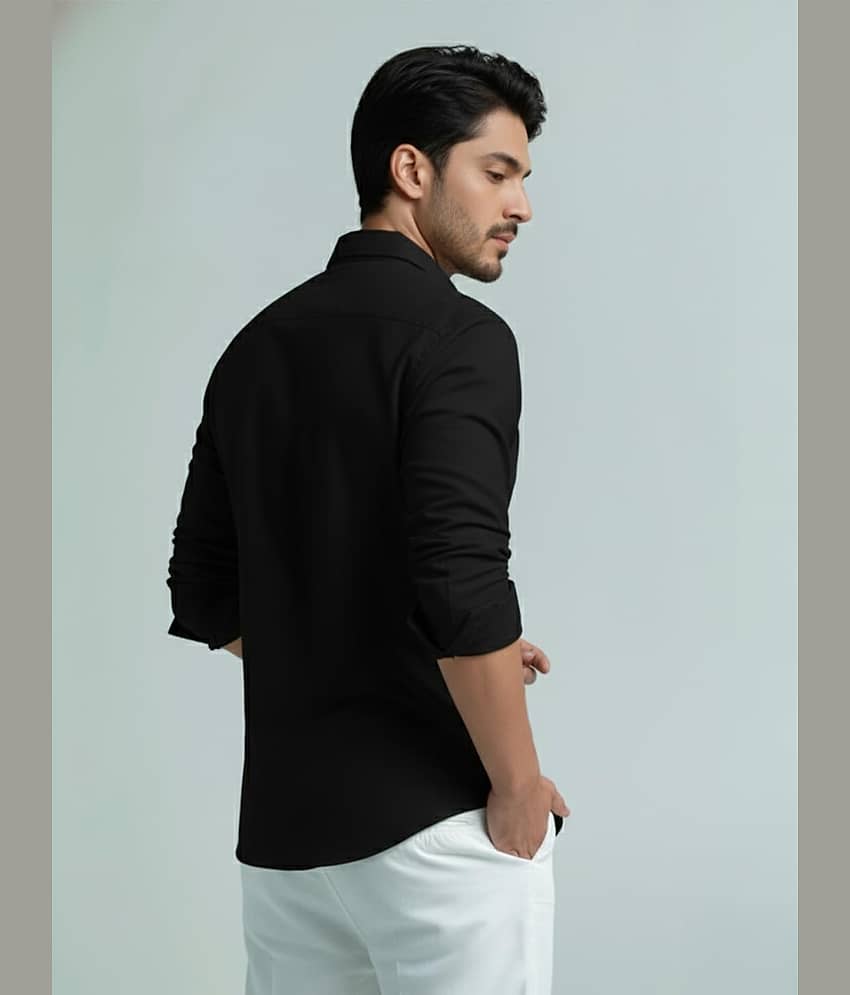 BHUVIKOO Cotton Blend Plain Shirt Style Kurta For Men ( Grey ) view 2