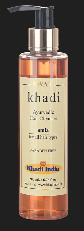 Khadi Swati - Ayurvedic Herbal Hair Cleanser Amla SAT Paraben Free (Shampoo) 210 ml. view 2