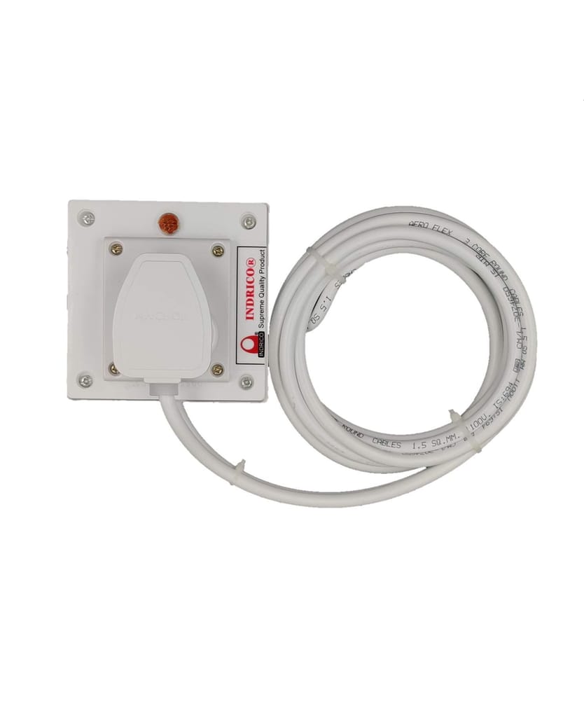 INDRICO? 15 Amps Extension Board with Power Indicator Wired White (Pack of 1) view 2