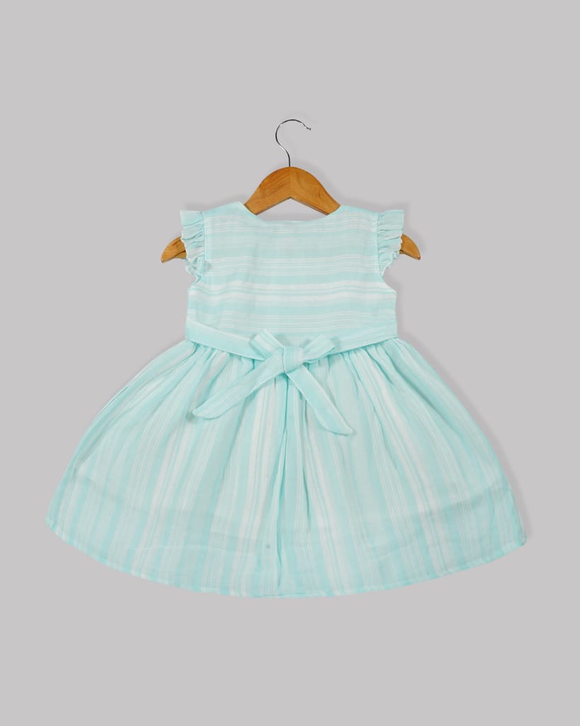 BAMBEE Stripped Peter Pan Collar Frock view 2