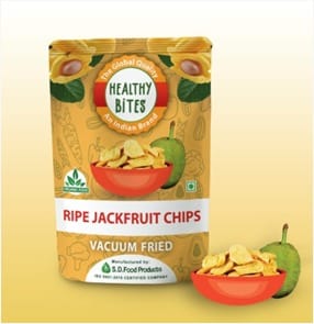 Healthy Bites Vacuum Fried Ripe Jack fruit Chips (135gm ) view 2