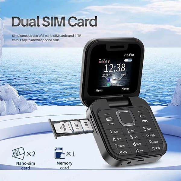 Samsung i16 Mini Flip Phone view 2