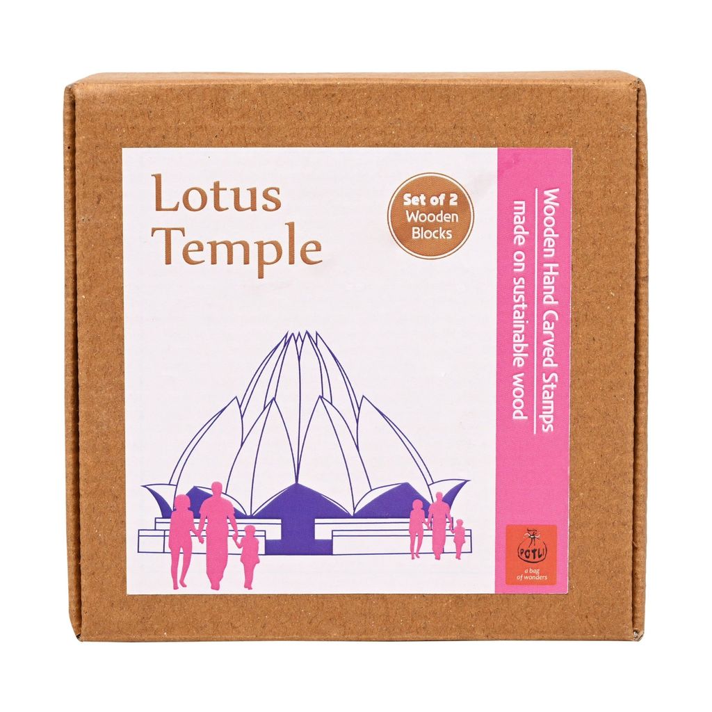DIY Wooden Block Printing Set Lotus Temple view 2