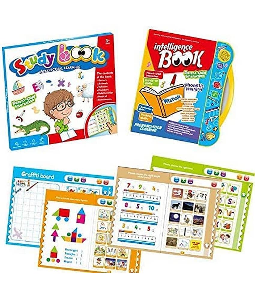 Intelligence Book Sound Book for Children, English Letters & Words Learning Book, Fun Educational Toys. Activities with Numbers, Shapes Learning Book for Toddlers view 2