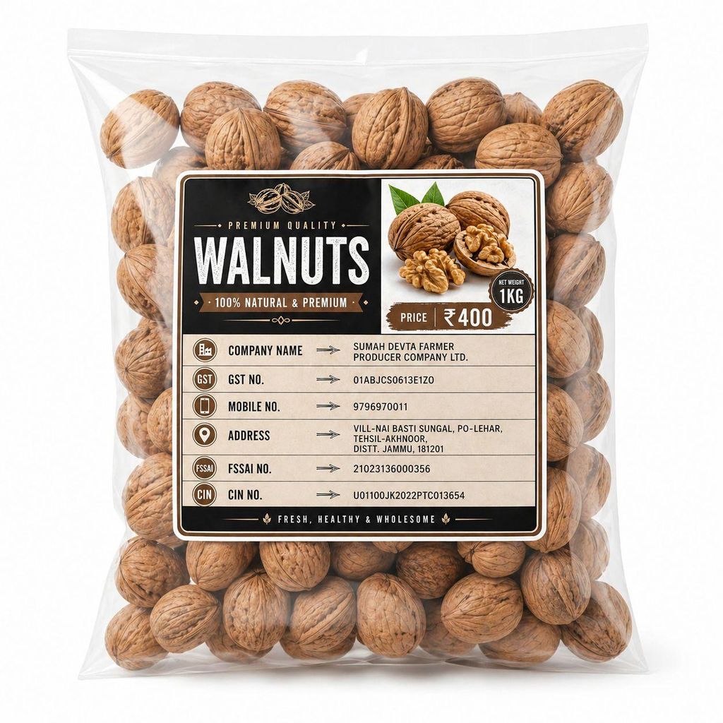 100% Natural Premium Walnuts - 1KG Pack
