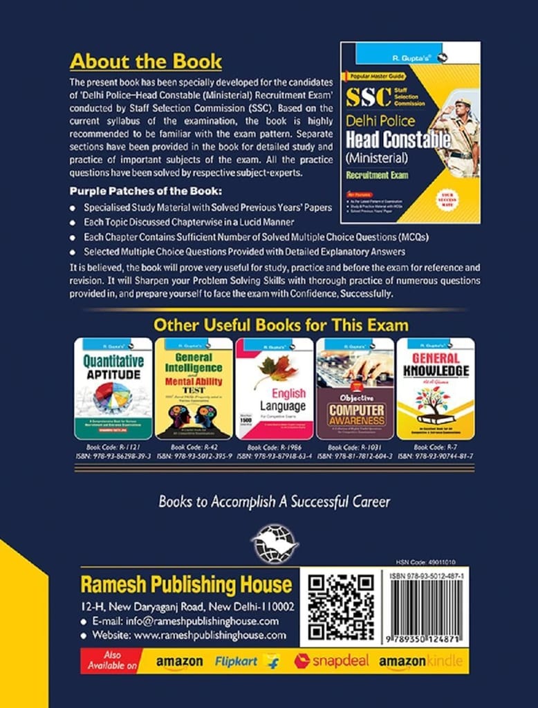 SSC: Delhi Police Head Constable (Ministerial) Recruitment Exam Guide [Paperback] [Jul 25, 2025] RPH Editorial Board view 2