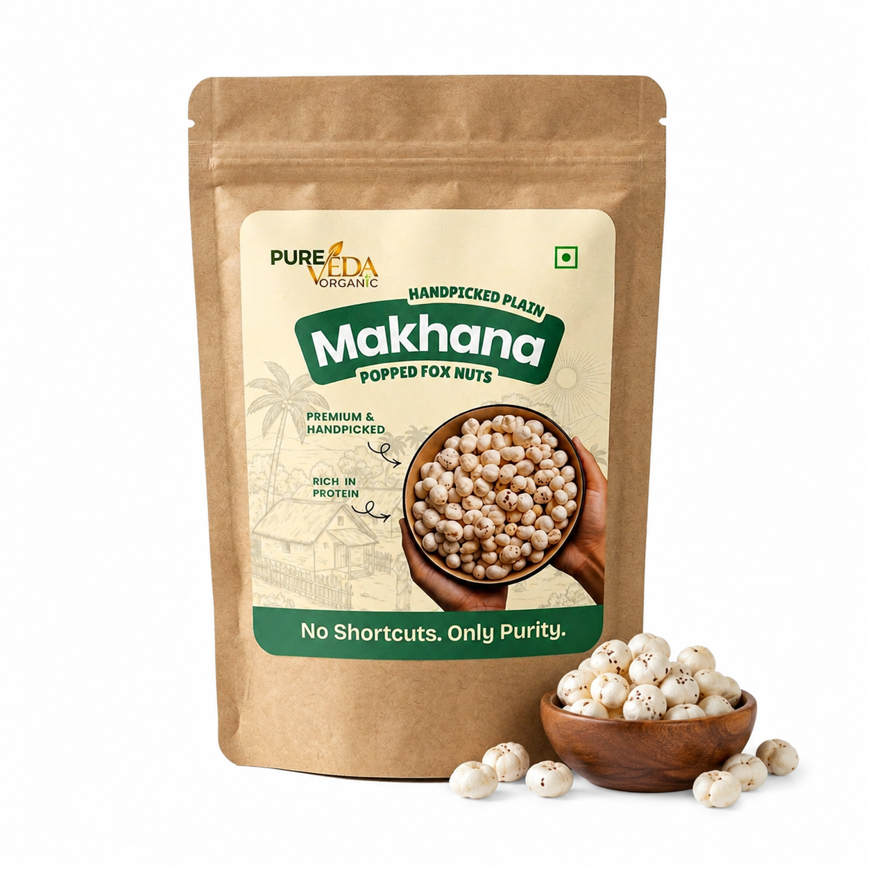 Pure Veda Organic Plain Makhana 100g