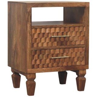 Arno Bedside in Golden Teak view 2