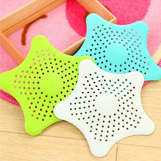 EREIN Starfish Hair Catcher Rubber Bath Sink Strainer Shower Drain Cover Trap Basin, Color May Vary view 2