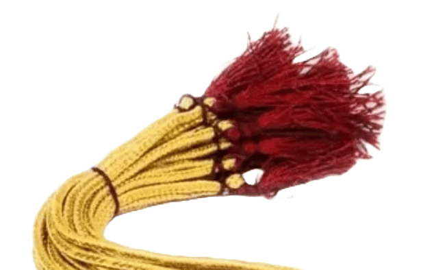 Golden Dori with Maroon Beads for Crafting, Sewing, and Jewelry Making view 2