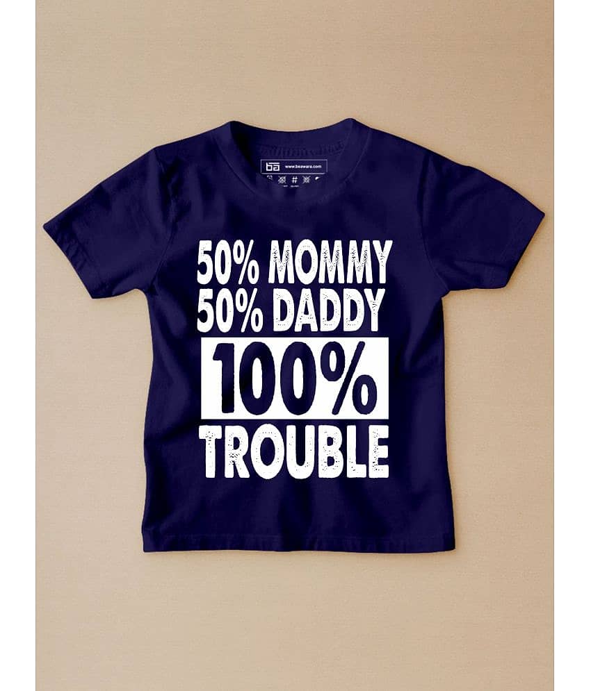 Be Awara Pack of 1 Boys Cotton T-Shirt ( Navy )