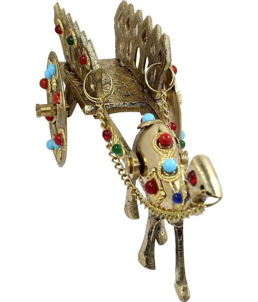 Faeshion Bizz Gemstone Studded Pure Brass Camel 15 cm view 2