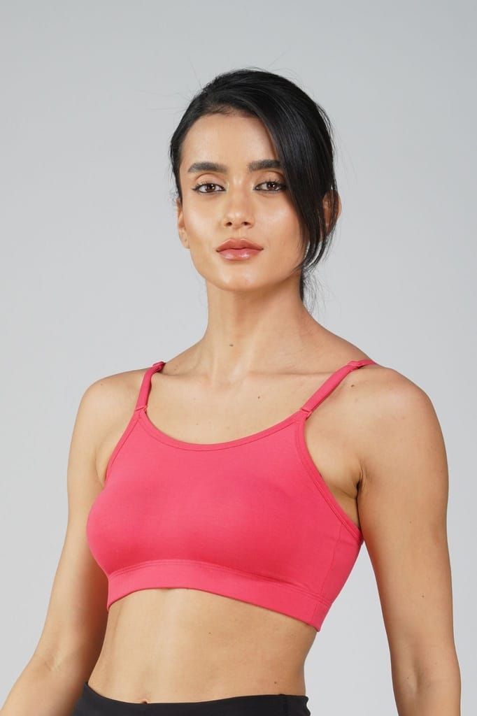 COTTON BRA MOULDED CALYPSO CORAL view 2