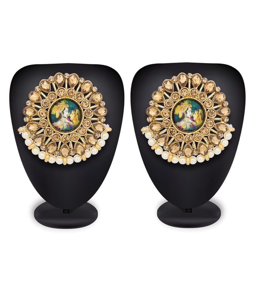 Morison Golden Petal Earrings Natureâ€™s Elegance in Every Detail view 2