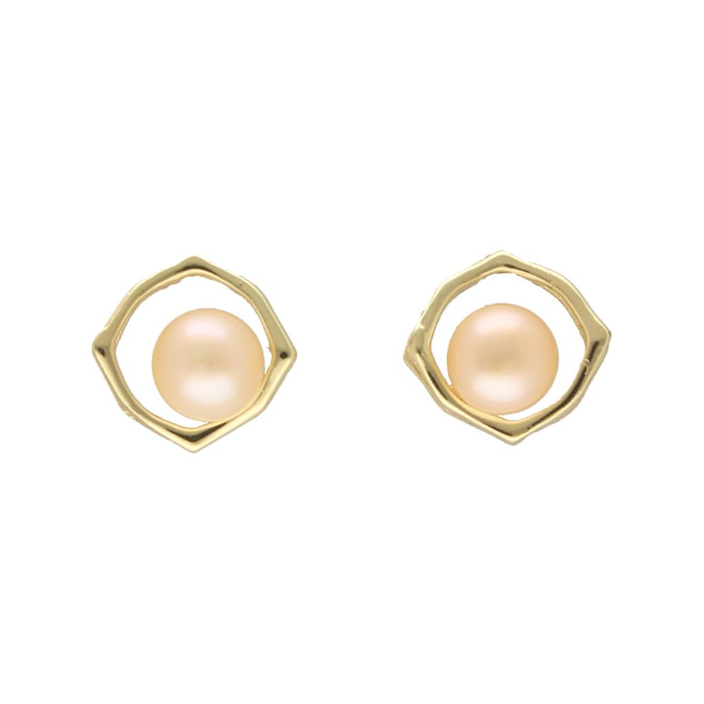 Sri Jagdamba Pearls Simple white Pearl Earrings view 2