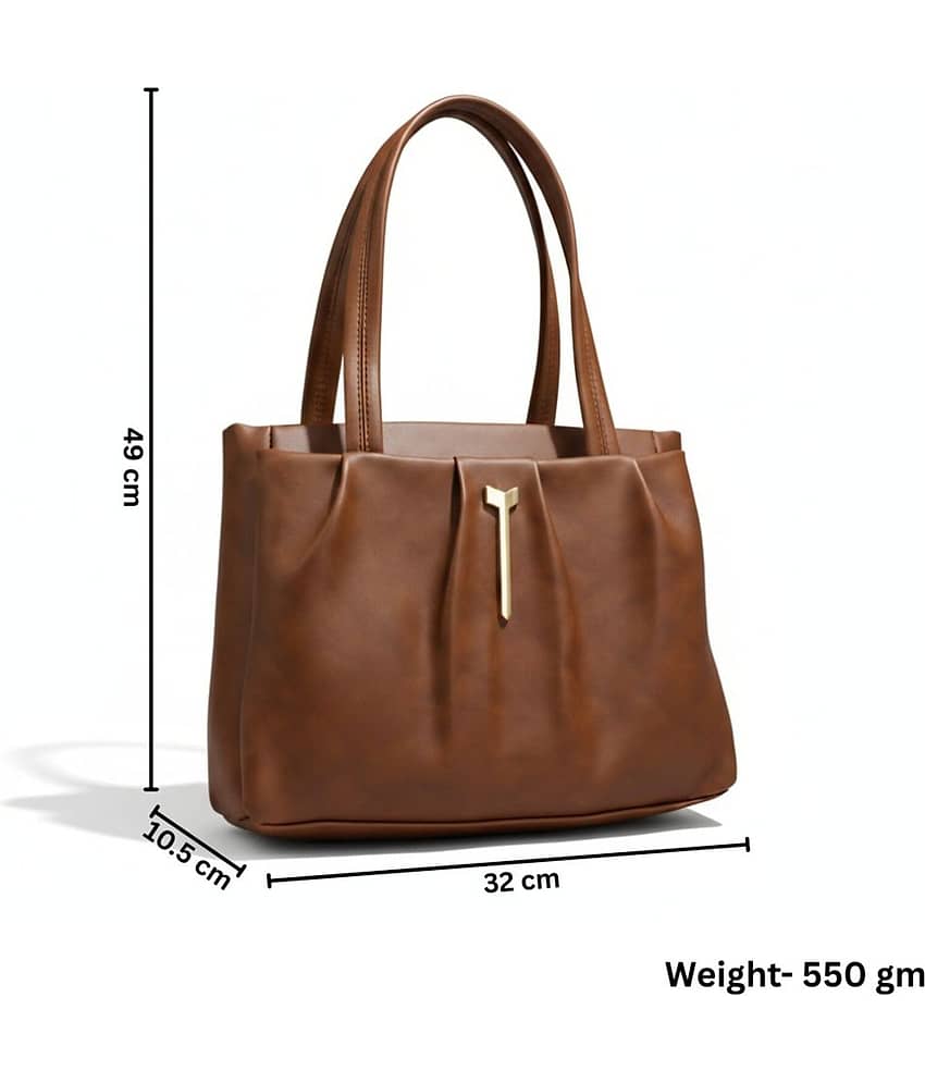 LAAZ Handheld Bag PU Set of 1 ( Tan ) view 2