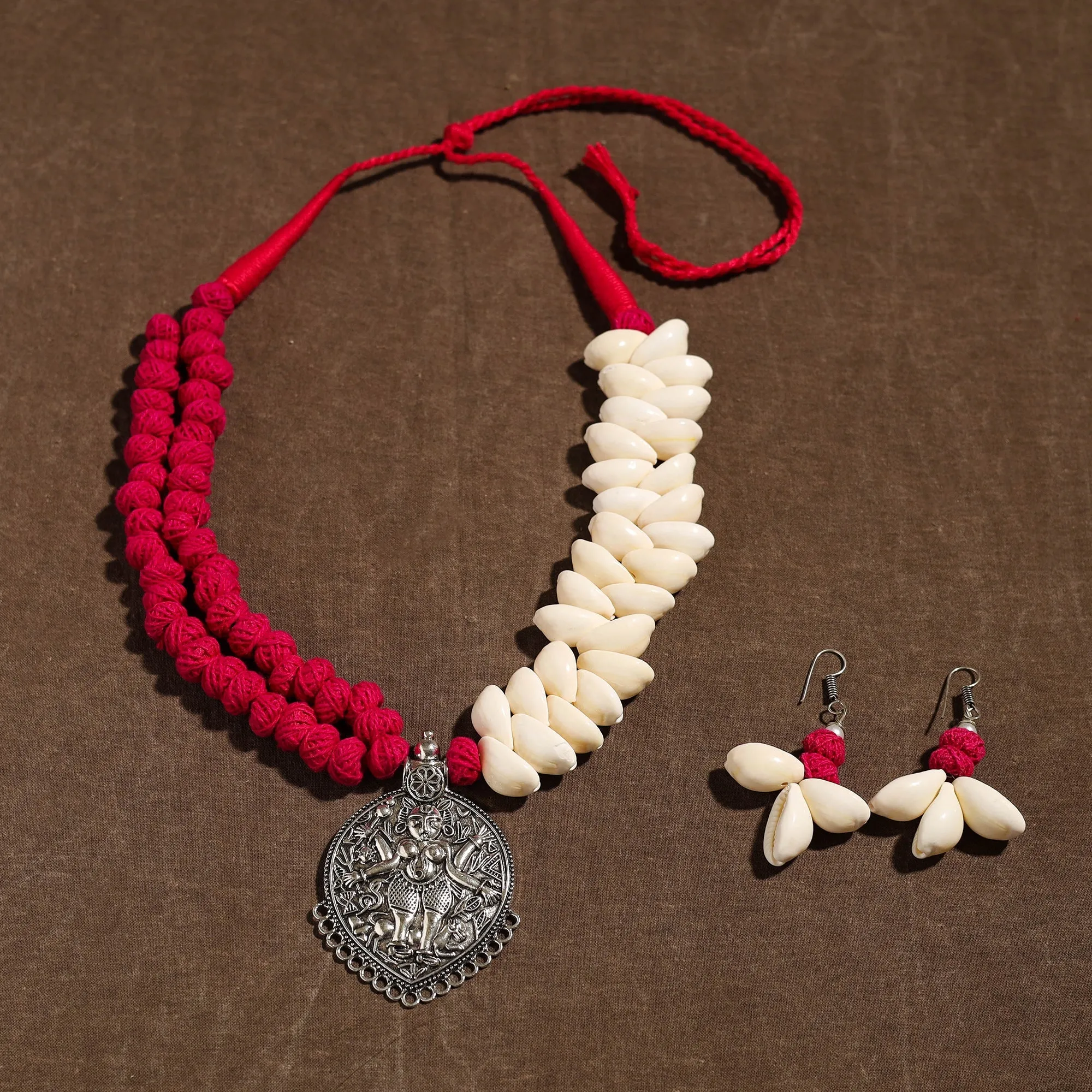Multicolor - Handmade German Silver Shell Necklace Set 13 view 2