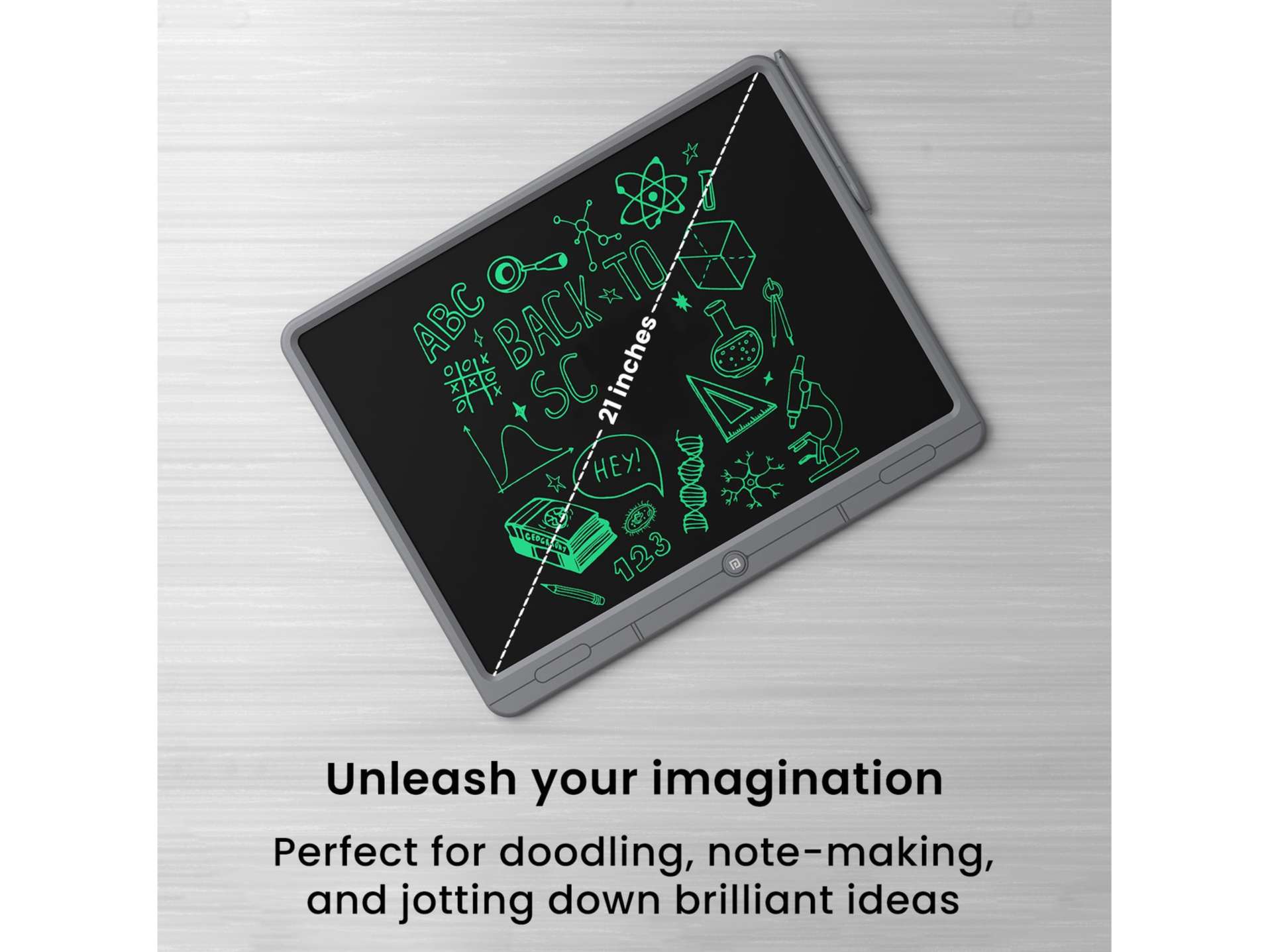 Portronics Ruffpad 21, Monocolor LCD, One-Tap Erase, 21 Inches Screen, Smart Lock view 2