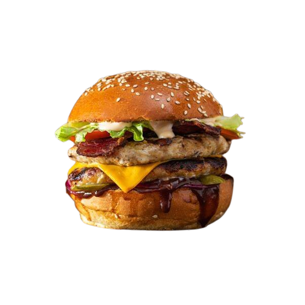 Double Grilled Chicken And Cheese Burger