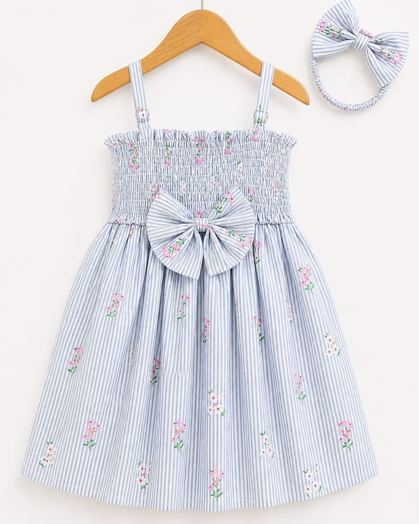 Bugyboo little blooms striped floral frock view 2
